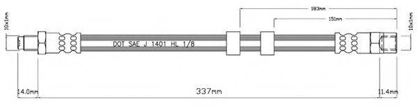 MOTAQUIP VBH976 Тормозной шланг