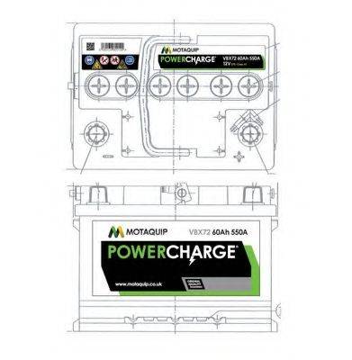 MOTAQUIP VBX72 Стартерная аккумуляторная батарея