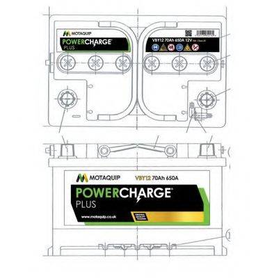 MOTAQUIP VBY12 Стартерная аккумуляторная батарея