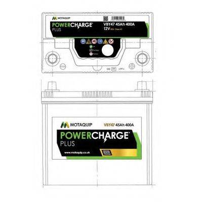 MOTAQUIP VBY47 Стартерная аккумуляторная батарея