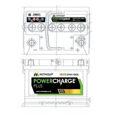 MOTAQUIP VBY72 Стартерная аккумуляторная батарея