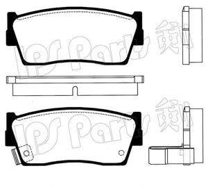 IPS PARTS IBD1806 Комплект тормозных колодок, дисковый тормоз