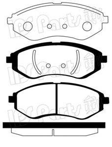 IPS PARTS IBD1W07 Комплект тормозных колодок, дисковый тормоз