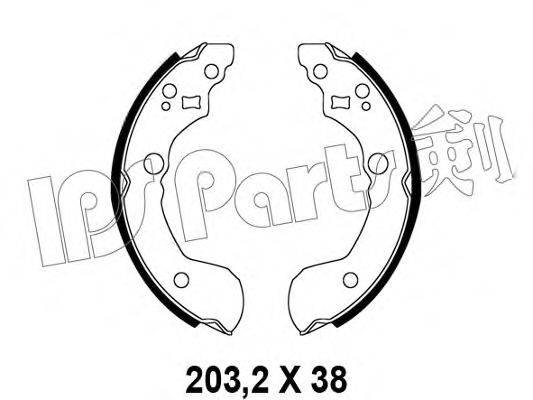 IPS PARTS IBL4191 Тормозные колодки