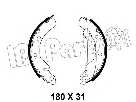 IPS PARTS IBL4W00 Тормозные колодки