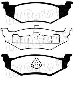 IPS PARTS IBR1016 Комплект тормозных колодок, дисковый тормоз