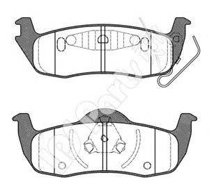 IPS PARTS IBR1990 Комплект тормозных колодок, дисковый тормоз