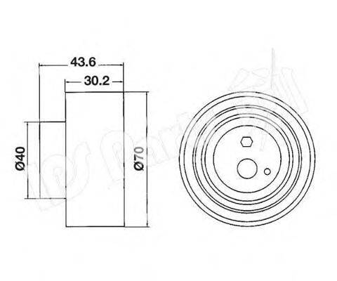 IPS PARTS ITB6106 Устройство для натяжения ремня, ремень ГРМ