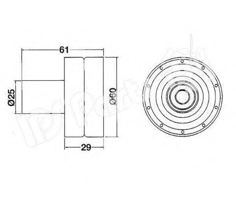 IPS PARTS ITB6116 Устройство для натяжения ремня, ремень ГРМ