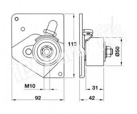 IPS PARTS ITB6124 Устройство для натяжения ремня, ремень ГРМ