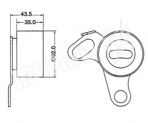 IPS PARTS ITB6202 Устройство для натяжения ремня, ремень ГРМ