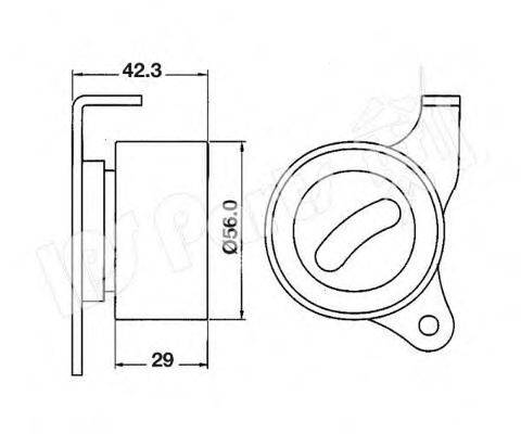 IPS PARTS ITB6215 Устройство для натяжения ремня, ремень ГРМ