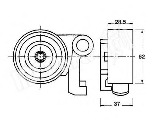 IPS PARTS ITB6233 Устройство для натяжения ремня, ремень ГРМ