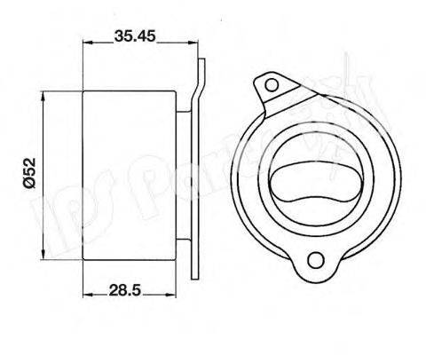 IPS PARTS ITB6308 Устройство для натяжения ремня, ремень ГРМ