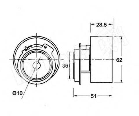 IPS PARTS ITB6313 Устройство для натяжения ремня, ремень ГРМ