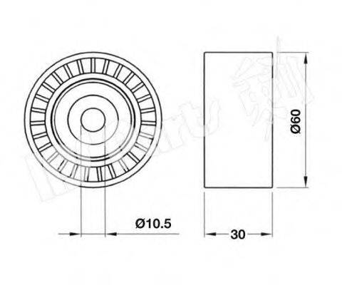 IPS PARTS ITB6334 Устройство для натяжения ремня, ремень ГРМ