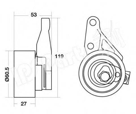 IPS PARTS ITB6338 Устройство для натяжения ремня, ремень ГРМ