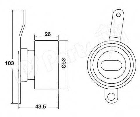 IPS PARTS ITB6414 Устройство для натяжения ремня, ремень ГРМ