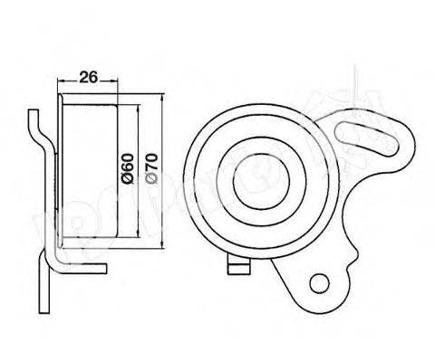 IPS PARTS ITB6503 Устройство для натяжения ремня, ремень ГРМ