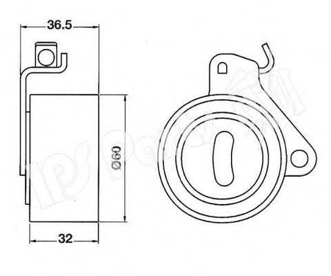 IPS PARTS ITB6509 Устройство для натяжения ремня, ремень ГРМ