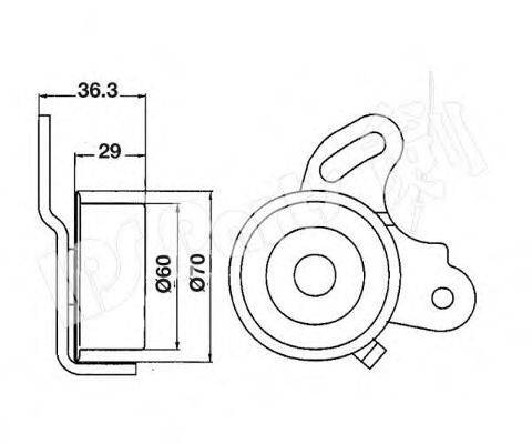 IPS PARTS ITB6511 Устройство для натяжения ремня, ремень ГРМ