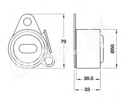 IPS PARTS ITB6536 Устройство для натяжения ремня, ремень ГРМ