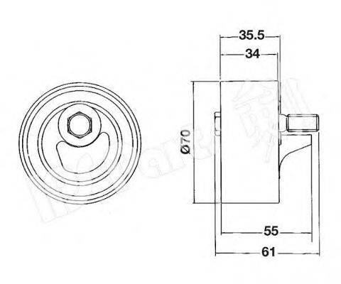 IPS PARTS ITB6700 Устройство для натяжения ремня, ремень ГРМ