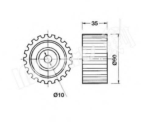 IPS PARTS ITB6702 Устройство для натяжения ремня, ремень ГРМ