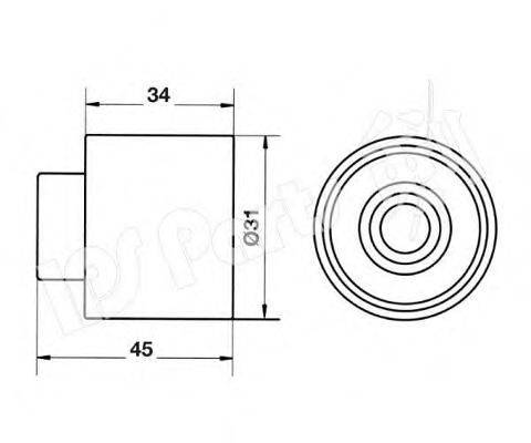 IPS PARTS ITB6711 Устройство для натяжения ремня, ремень ГРМ