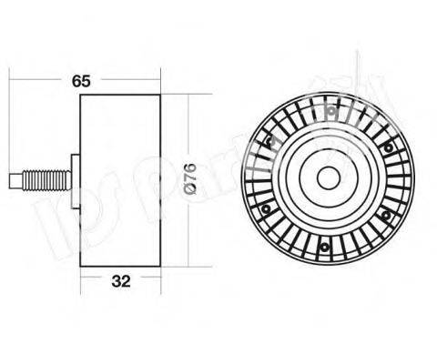 IPS PARTS ITB6J00 Устройство для натяжения ремня, ремень ГРМ