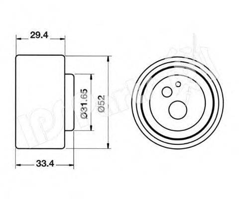 IPS PARTS ITB6K29 Устройство для натяжения ремня, ремень ГРМ