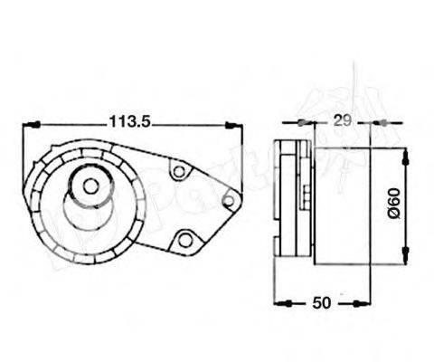 IPS PARTS ITB6W00 Устройство для натяжения ремня, ремень ГРМ