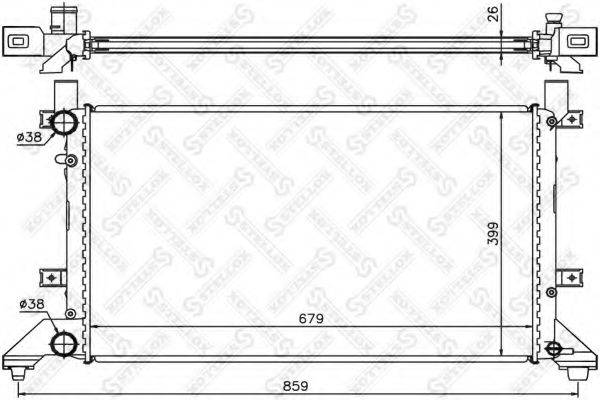 STELLOX 1025007SX Радиатор, охлаждение двигателя