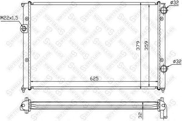 STELLOX 1025009SX Радиатор, охлаждение двигателя