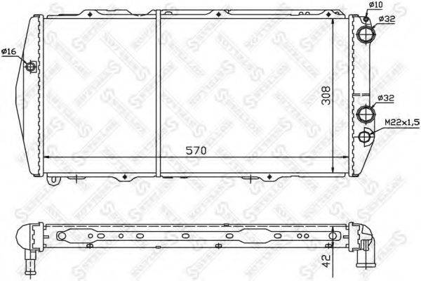 STELLOX 1025017SX Радиатор, охлаждение двигателя