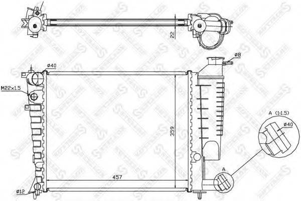 STELLOX 1025026SX Радиатор, охлаждение двигателя