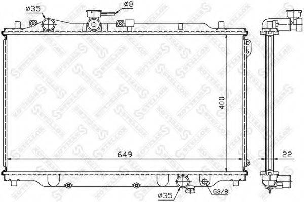 STELLOX 1025034SX Радиатор, охлаждение двигателя