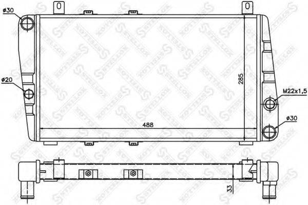 STELLOX 1025041SX Радиатор, охлаждение двигателя