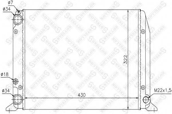 STELLOX 1025043SX Радиатор, охлаждение двигателя