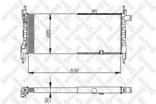 STELLOX 1025048SX Радиатор, охлаждение двигателя