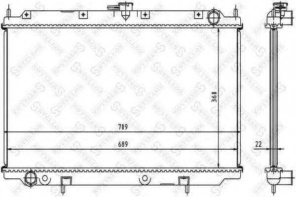 STELLOX 1025058SX Радиатор, охлаждение двигателя