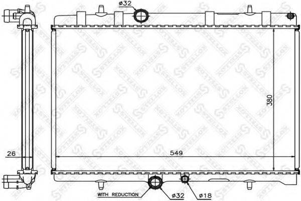 STELLOX 1025077SX Радиатор, охлаждение двигателя