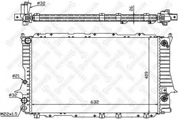 STELLOX 1025079SX Радиатор, охлаждение двигателя