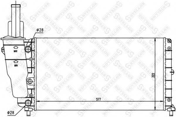 STELLOX 1025084SX Радиатор, охлаждение двигателя