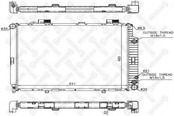 STELLOX 1025093SX Радиатор, охлаждение двигателя