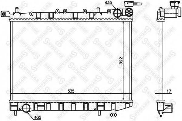 STELLOX 1025097SX Радиатор, охлаждение двигателя