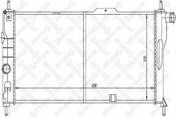 STELLOX 1025100SX Радиатор, охлаждение двигателя