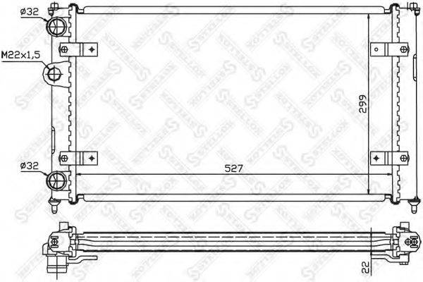 STELLOX 1025108SX Радиатор, охлаждение двигателя