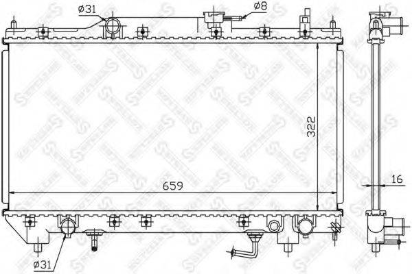 STELLOX 1025112SX Радиатор, охлаждение двигателя