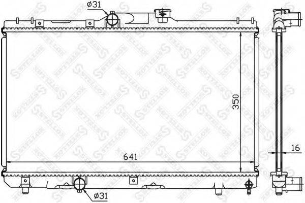STELLOX 1025114SX Радиатор, охлаждение двигателя